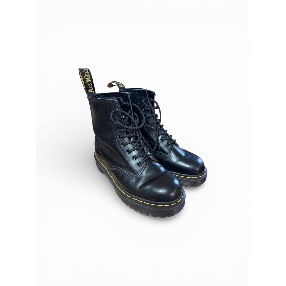Dr. Martens 1460  Smooth Leather Lace Up Boots  Black  Size 7 Men/8 Women